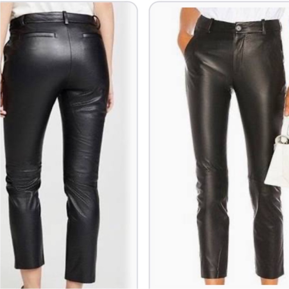 Nili Lotan Montauk Black Leather Pants